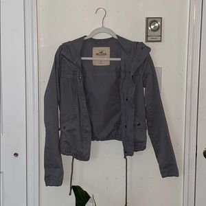 ✨SOLD Grey Cargo Utility Zip Jacket